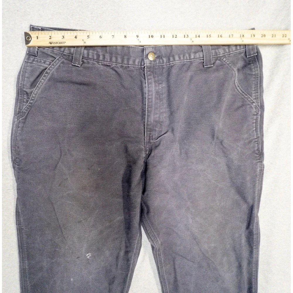Carhartt 101710-PTB Relaxed Fit Gray Pants Mens 40x30 Western Ranch Workwear